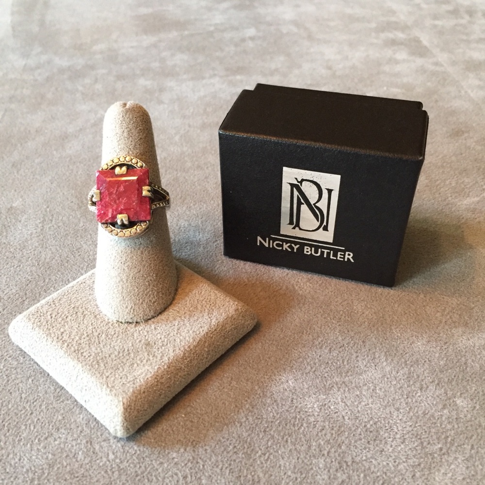 Red Corundum ring by Nicky Butler, Final $, new